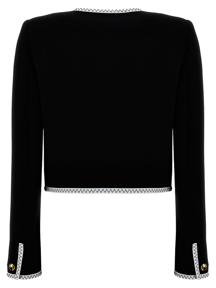 Moschino Bicolor Viscose Full-Length Jacket