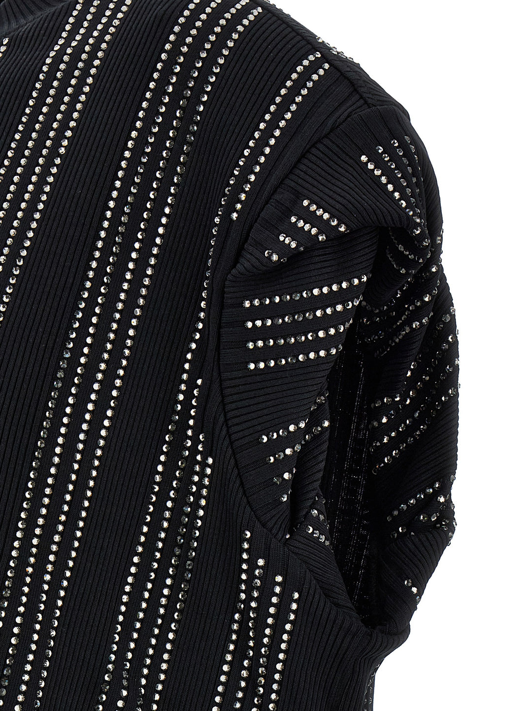 The Attico Black Cotton Short Dress