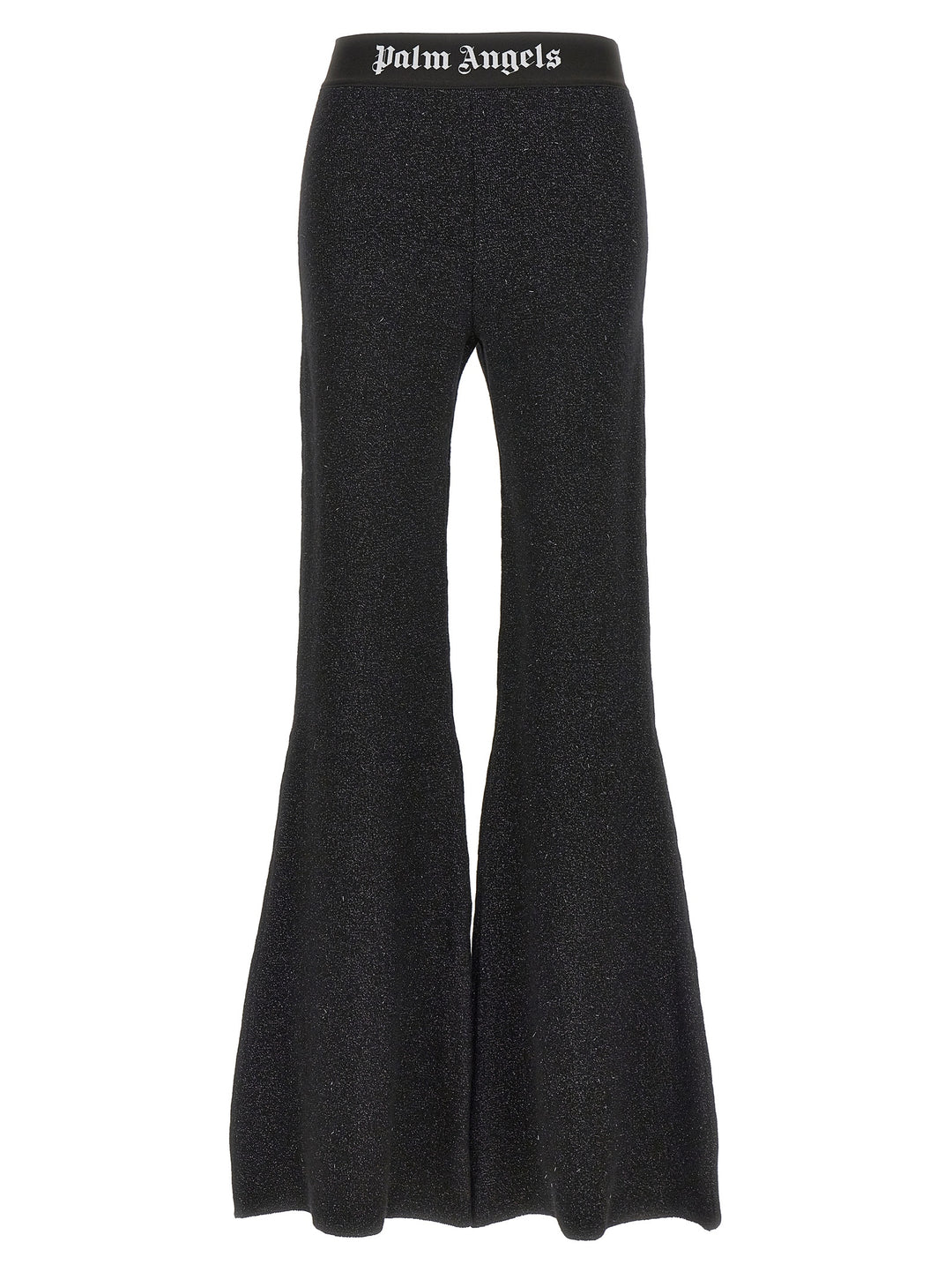 Palm Angels Black Viscose Flared Pants