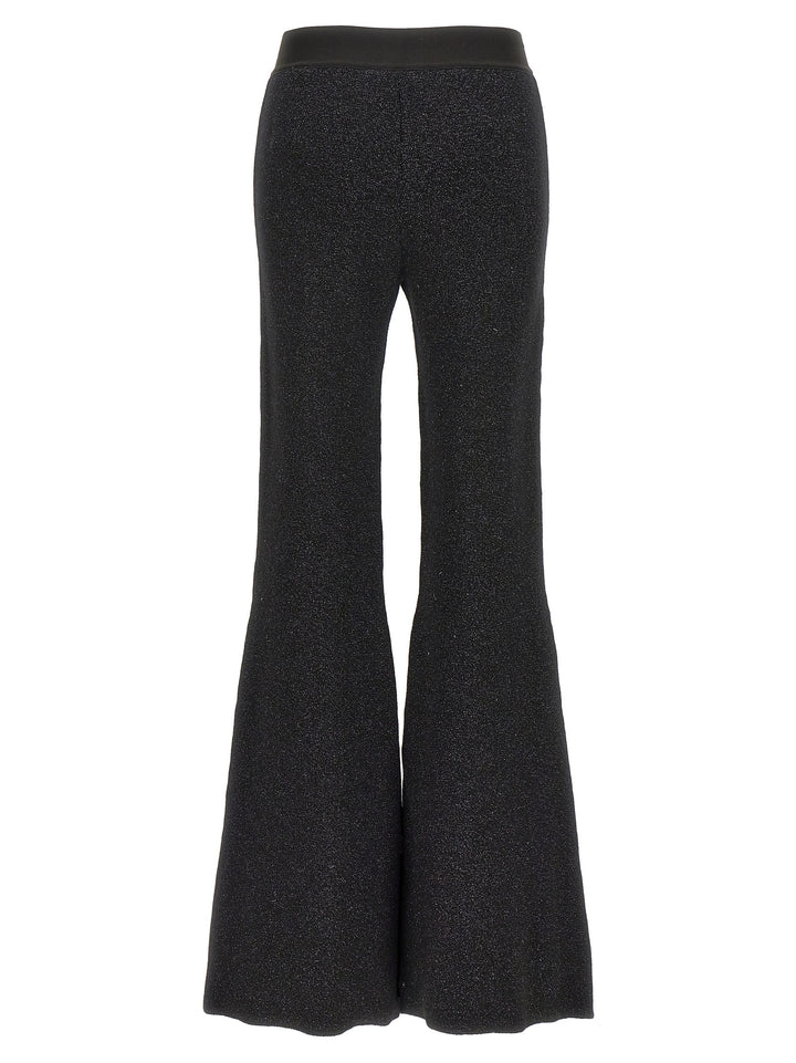 Palm Angels Black Viscose Flared Pants