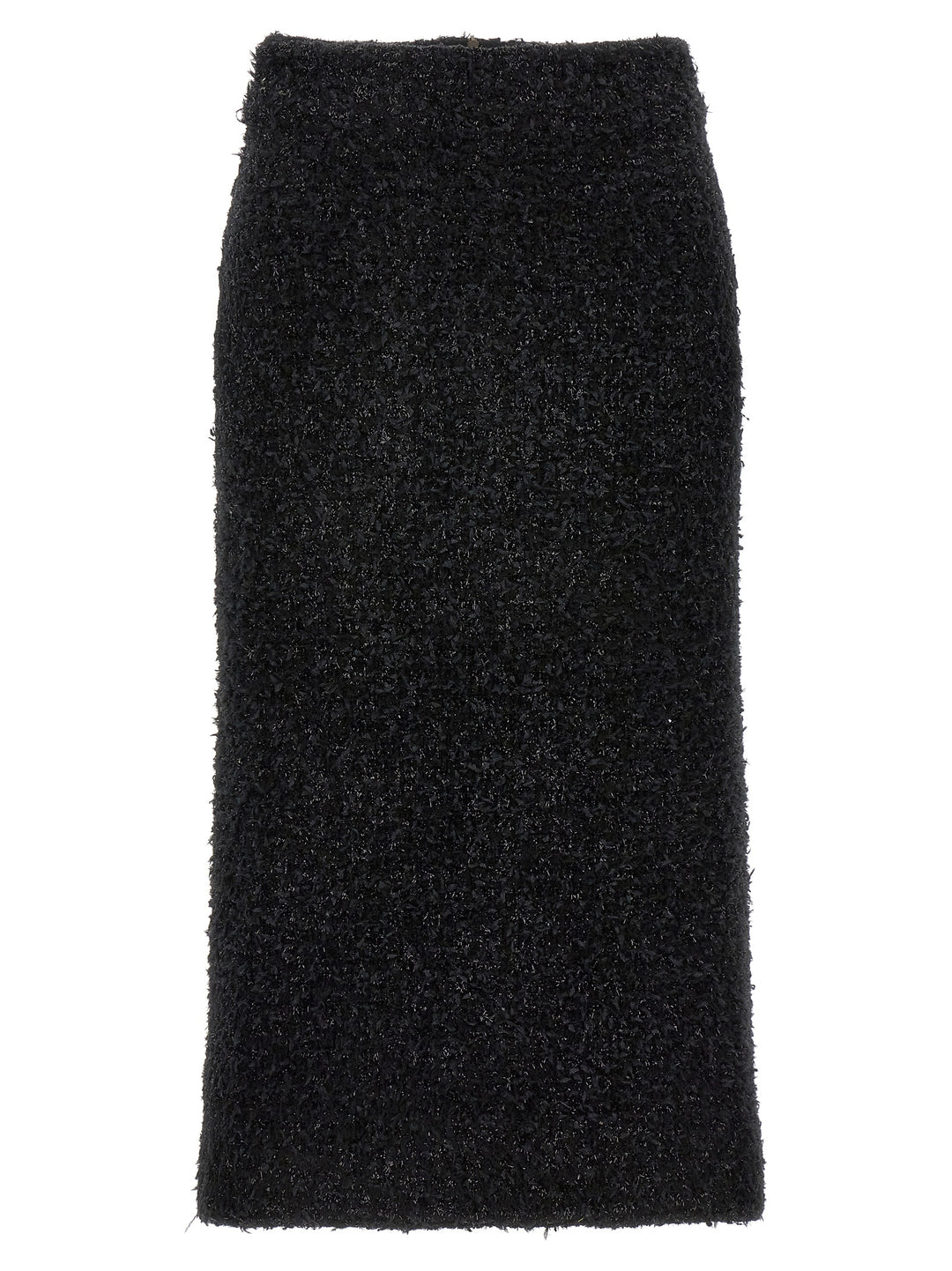 Balenciaga Black Cotton Midi Skirt