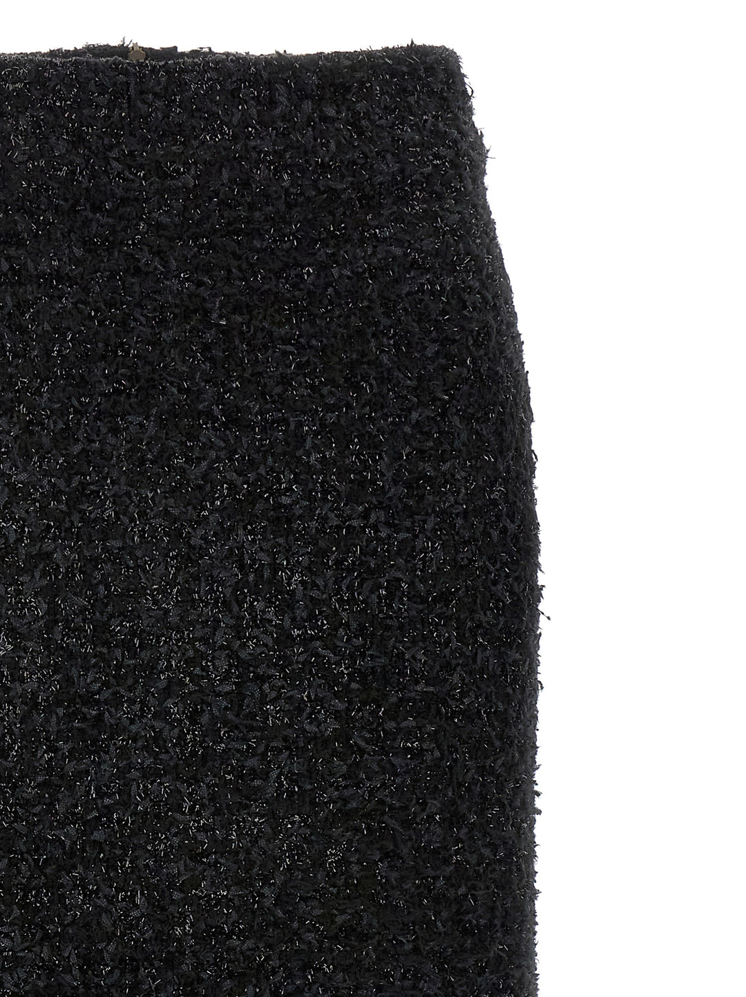 Balenciaga Black Cotton Midi Skirt