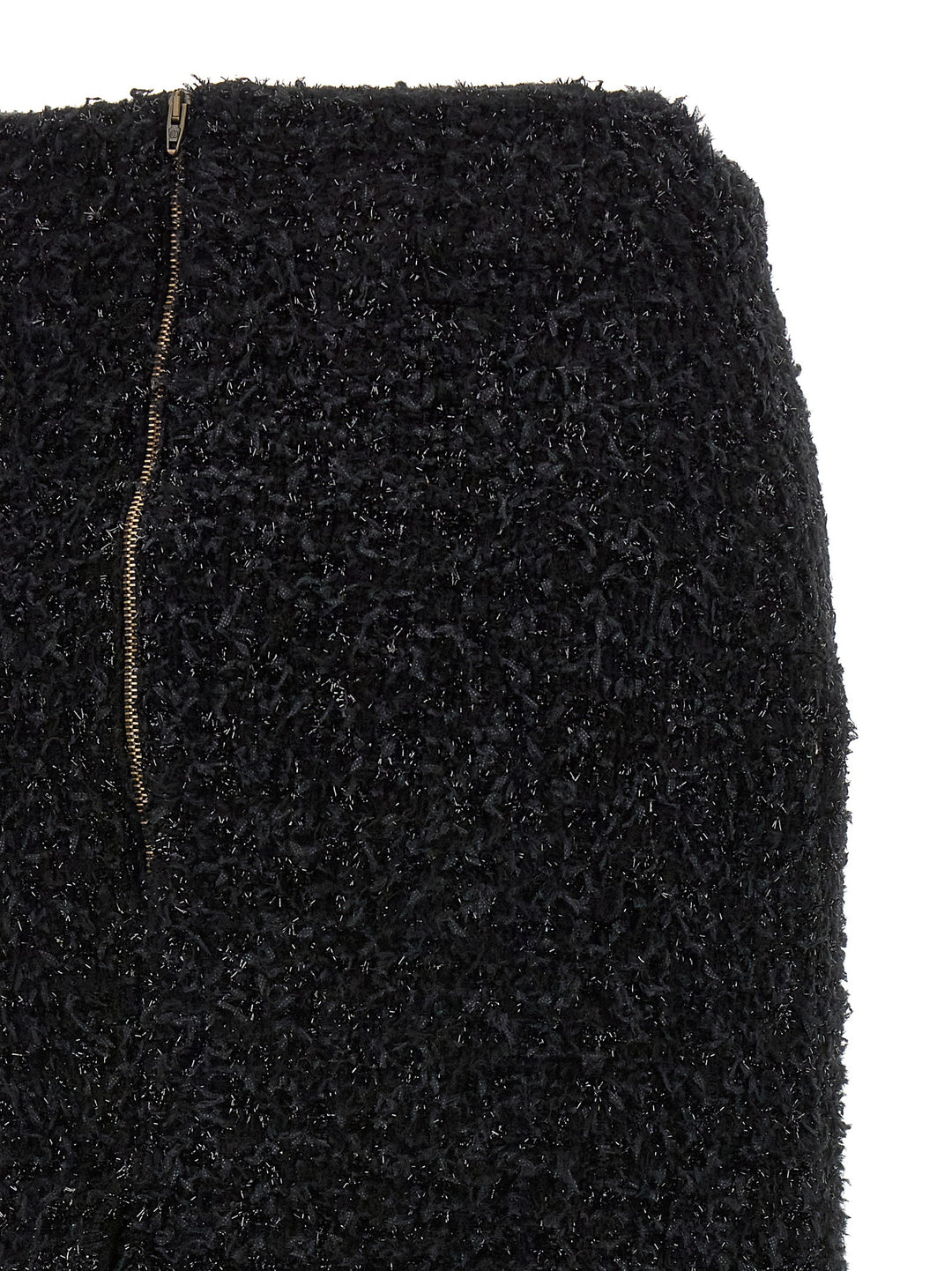 Balenciaga Black Cotton Midi Skirt
