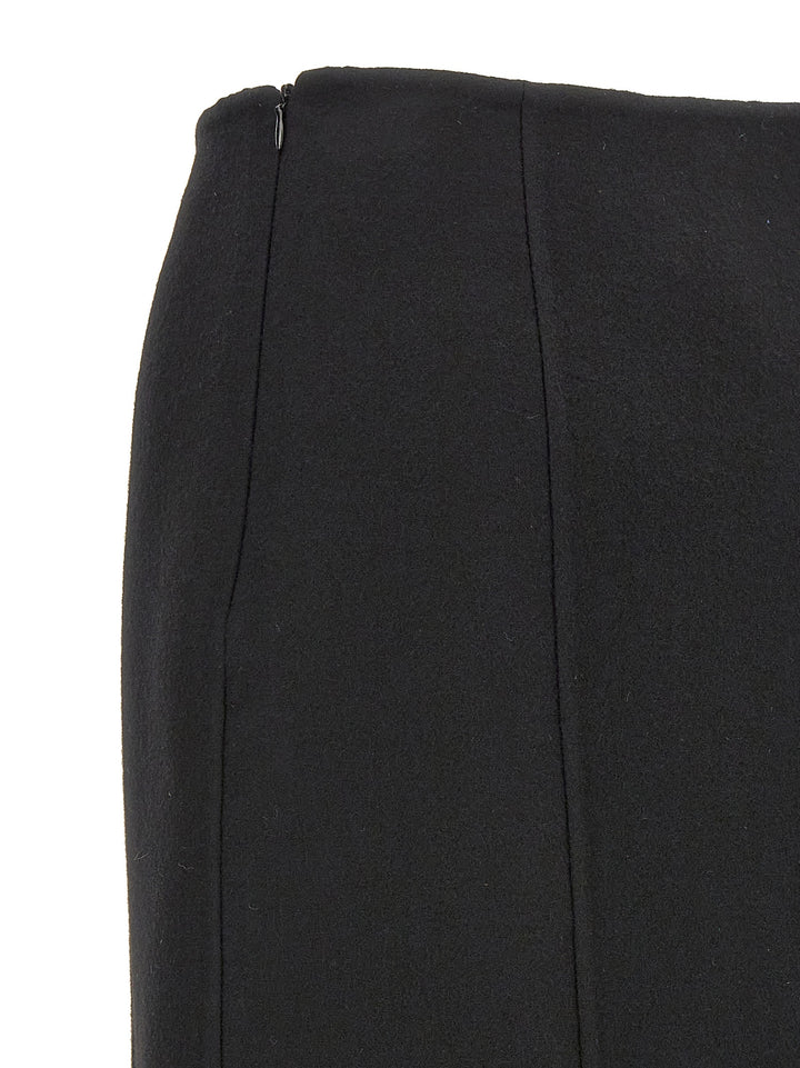 Ermanno Scervino Black Virgin Wool Mini Skirt