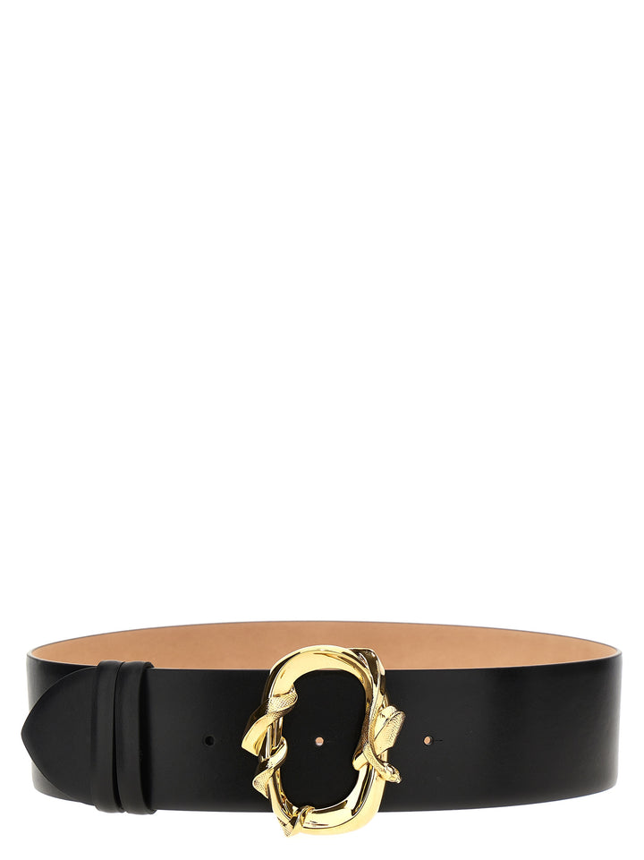 Alexander McQueen Black Cowhide Regular Belt