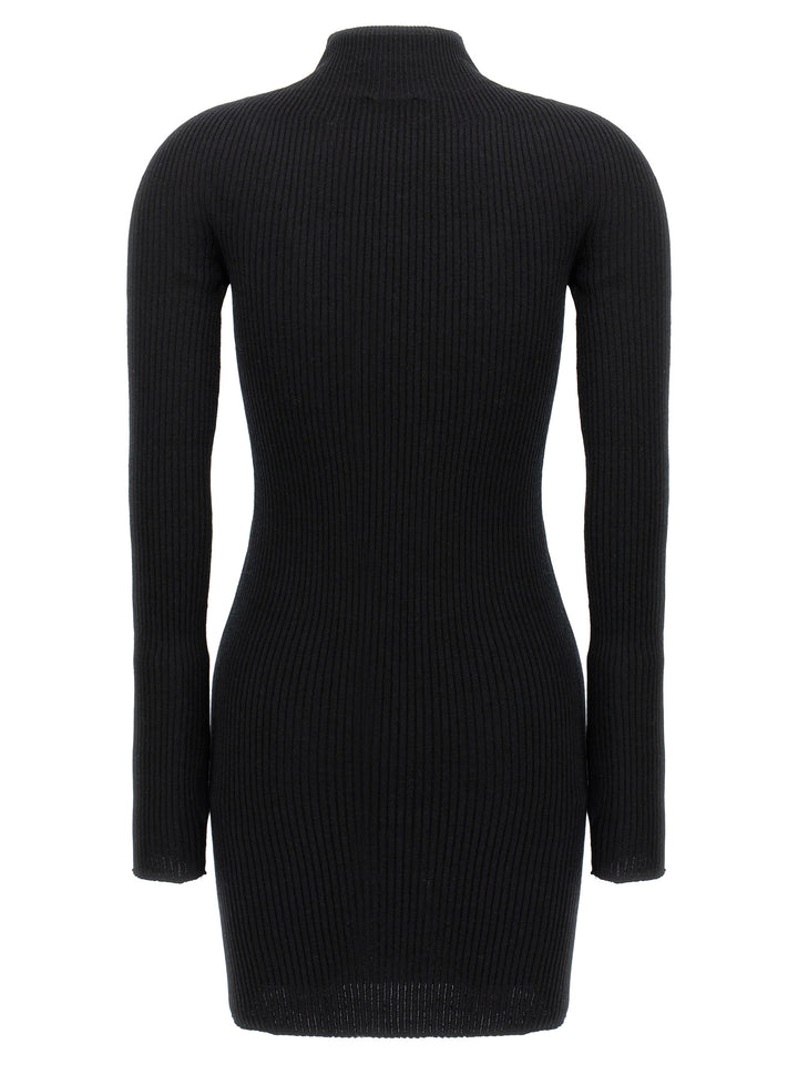 Courrèges Black Cotton Short Dress