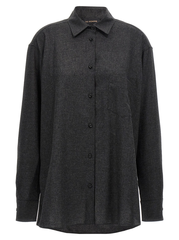 The Andamane - Gray Wool Blouse