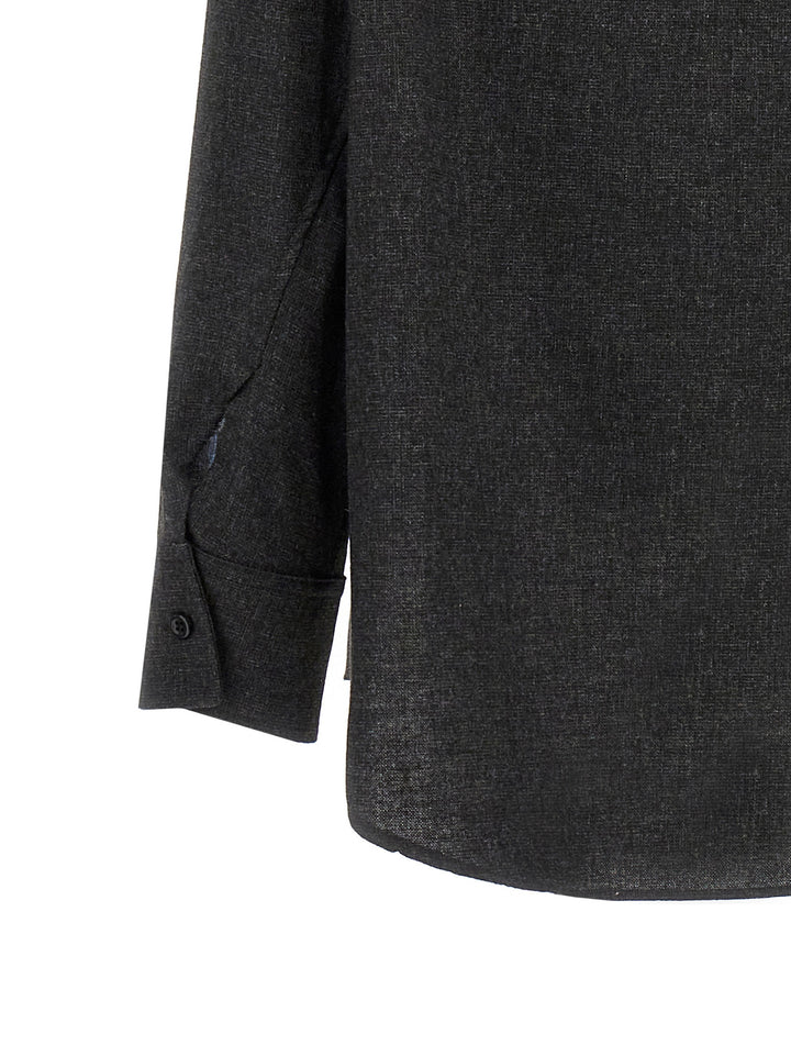 The Andamane - Gray Wool Blouse