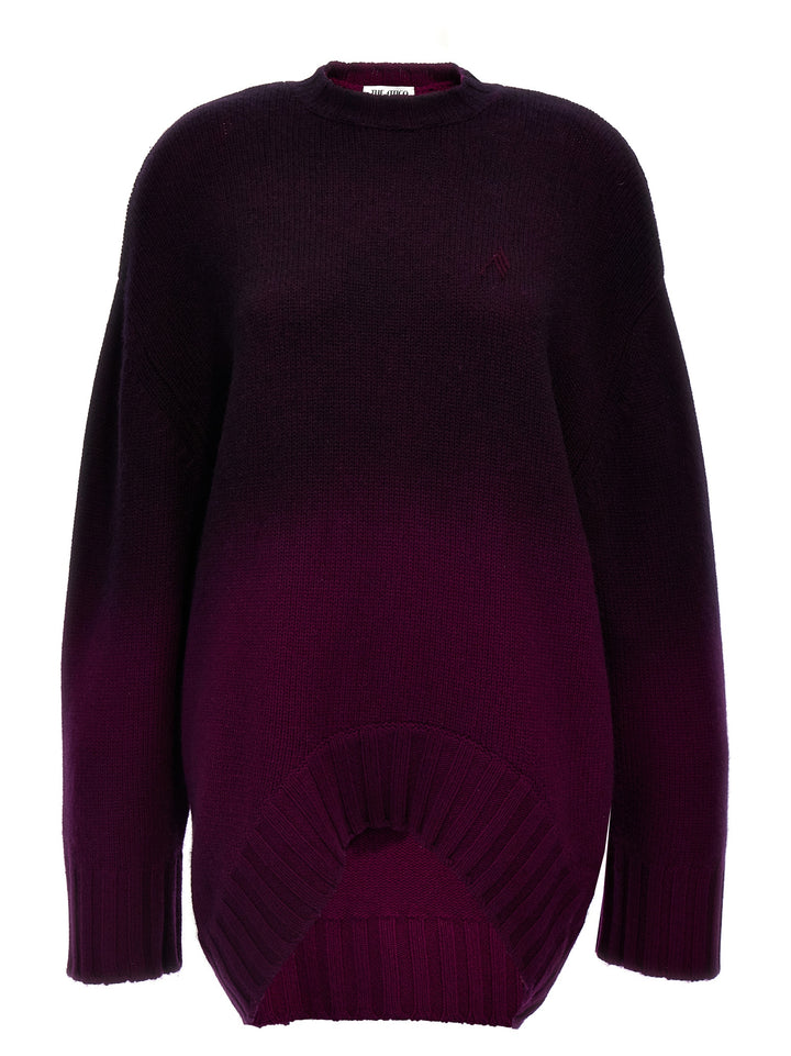 The Attico Purple Wool Short Dress