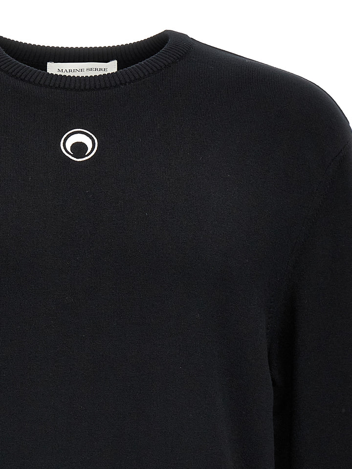 Marine Serre Black Viscose Cardigan