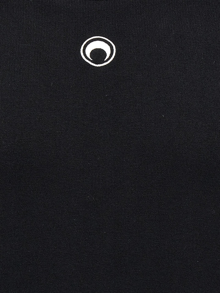 Marine Serre Black Viscose Cardigan