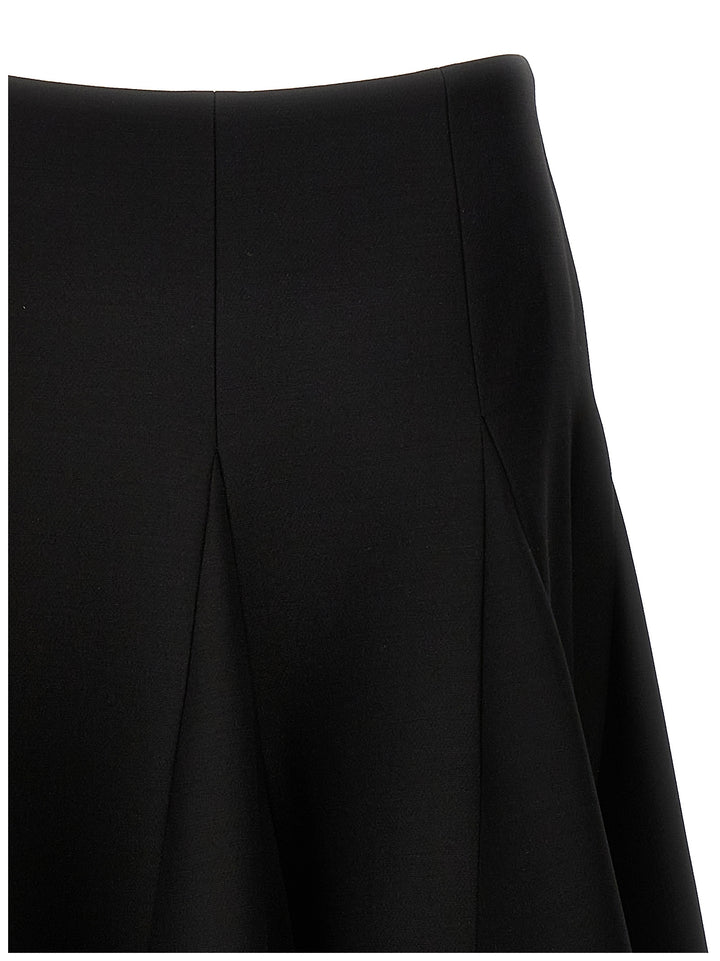 Valentino Garavani Black Virgin Wool Mini Skirt