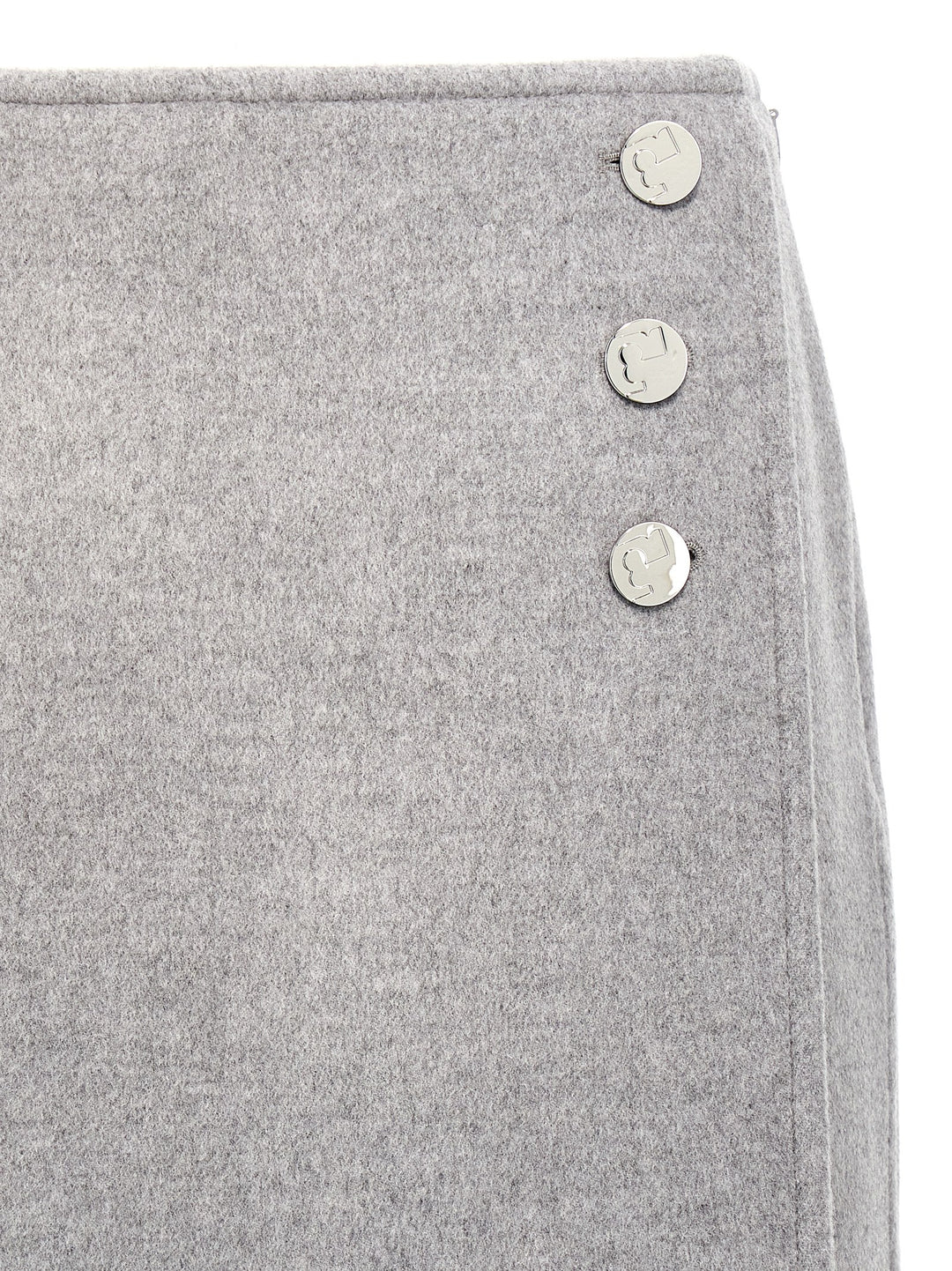 Tory Burch Gray Wool Long Skirt