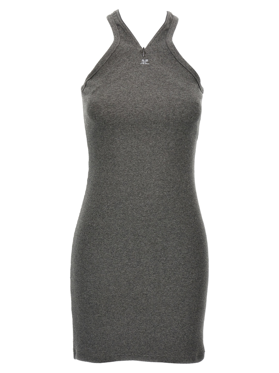 Courrèges Gray Cotton Short Dress