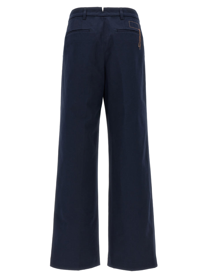 Fortela Blue Cotton Casual Pants