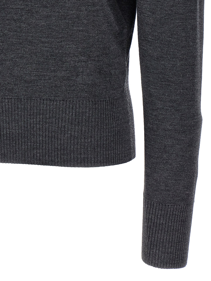 Burberry Gray Wool Cardigan
