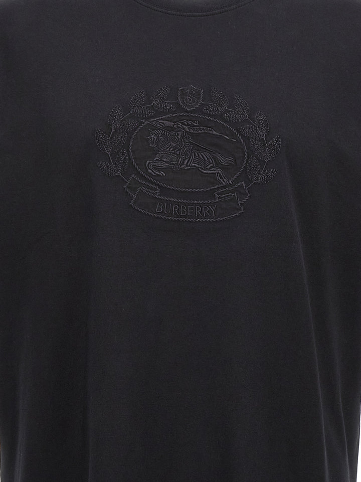 Burberry Black Cotton T-Shirt