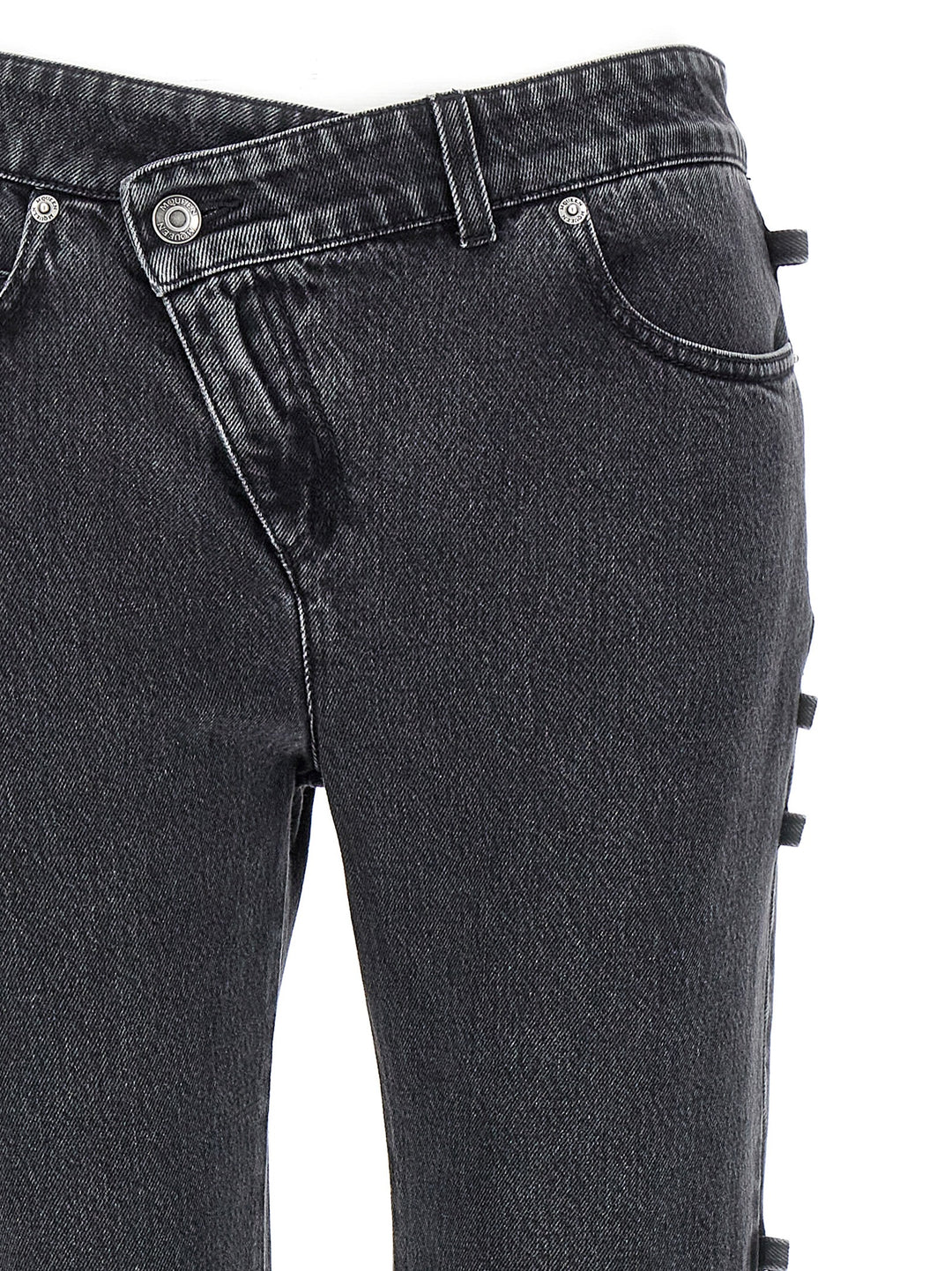 Alexander McQueen Black Cotton Flared Jeans