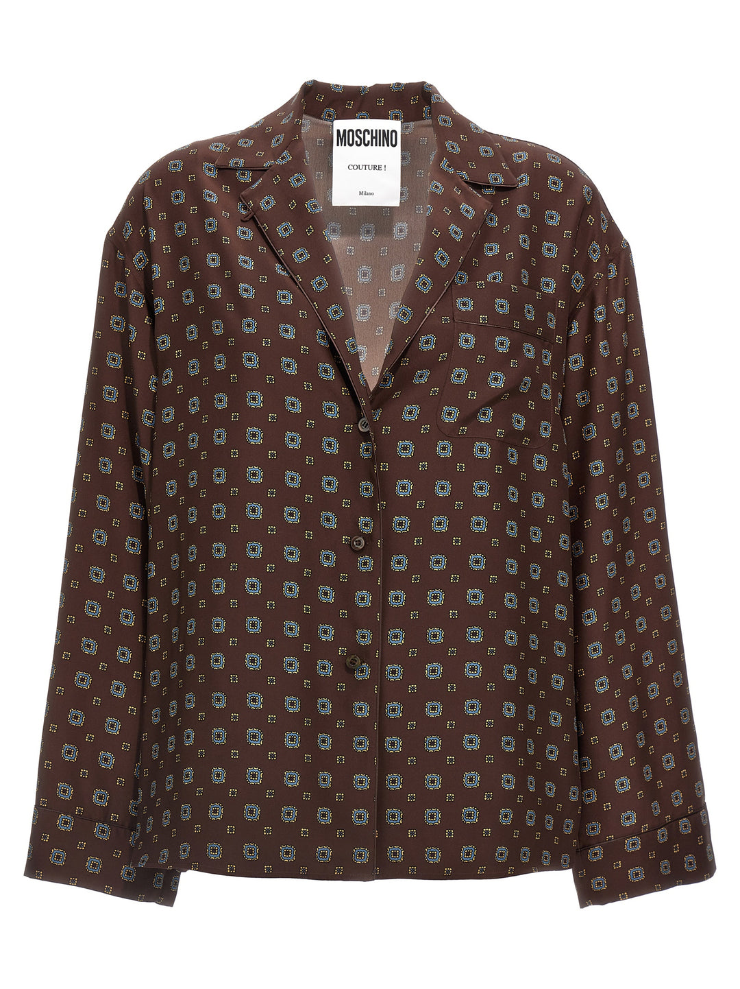 Moschino Brown Silk Blouse