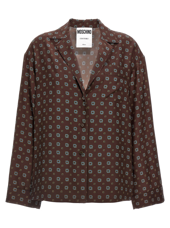 Moschino Brown Silk Blouse
