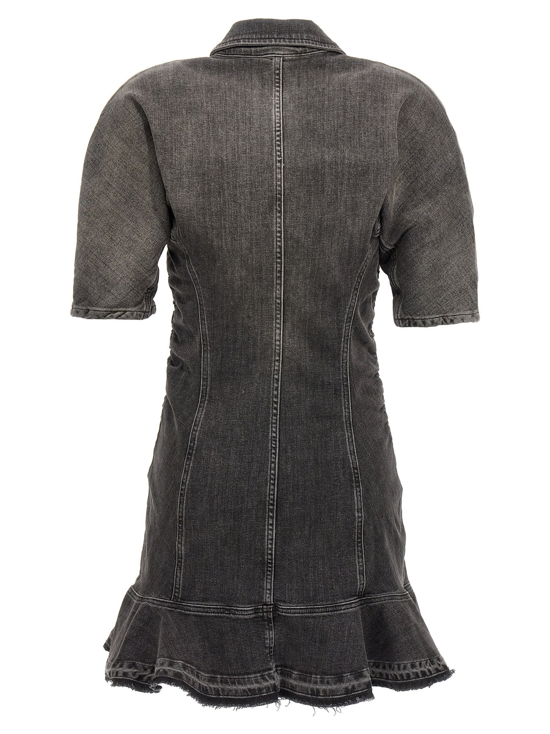 Ganni Black Cotton Short Dress