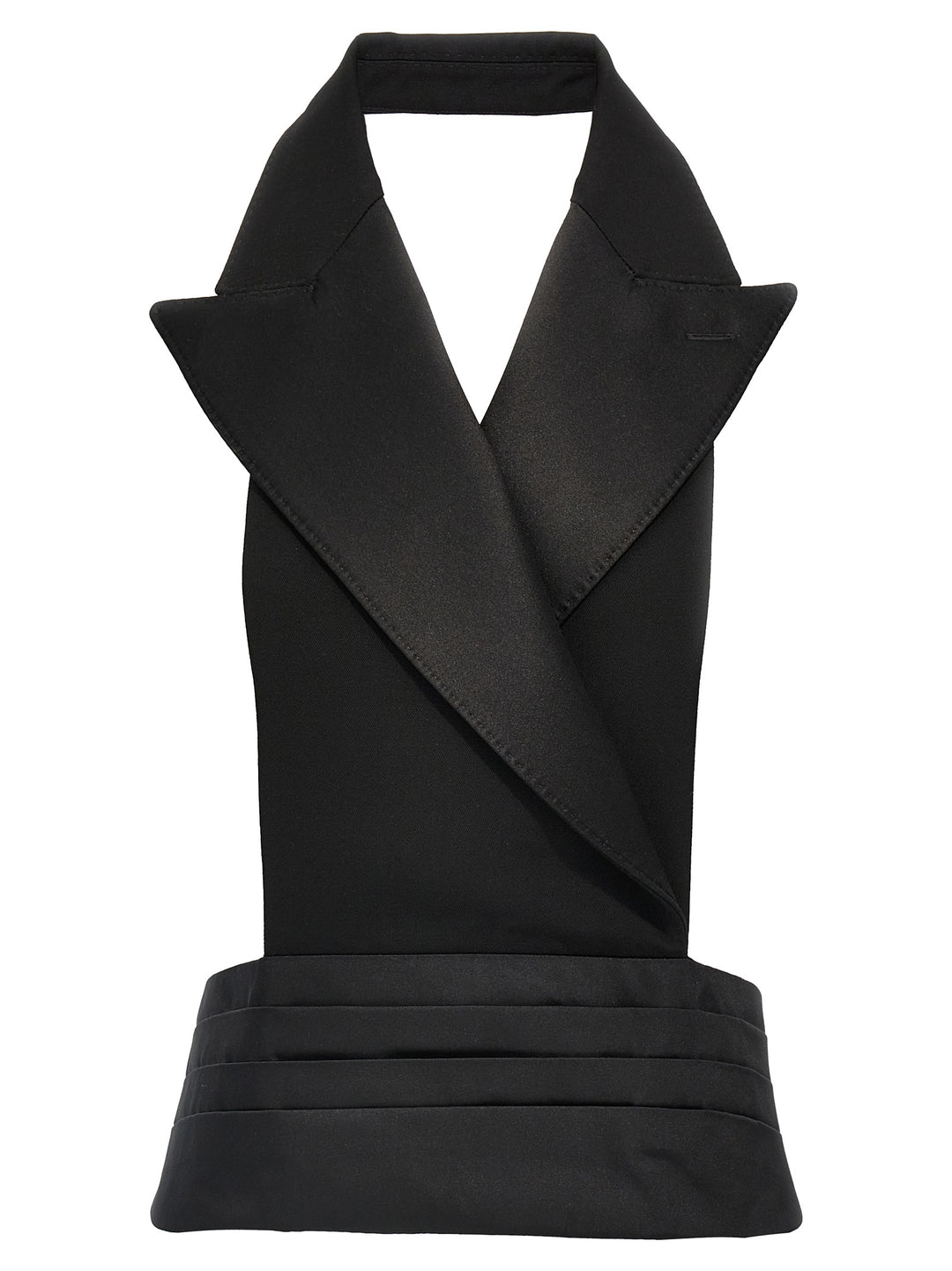 Dolce &amp; Gabbana Black Silk Sleeveless Jacket