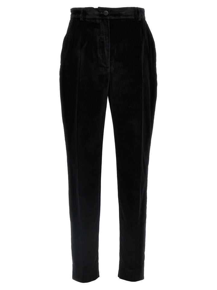 Dolce &amp; Gabbana Black Cotton Dress Pants