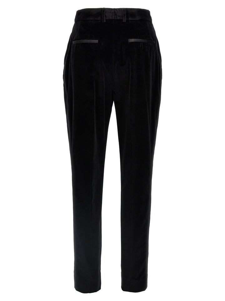 Dolce &amp; Gabbana Black Cotton Dress Pants