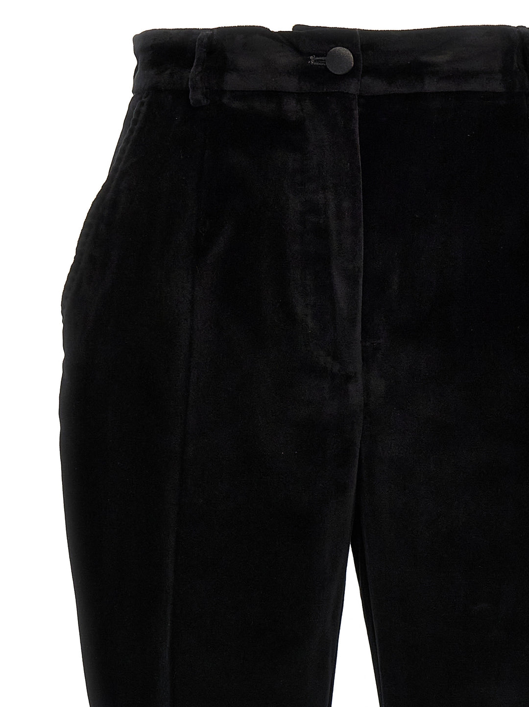 Dolce &amp; Gabbana Black Cotton Dress Pants