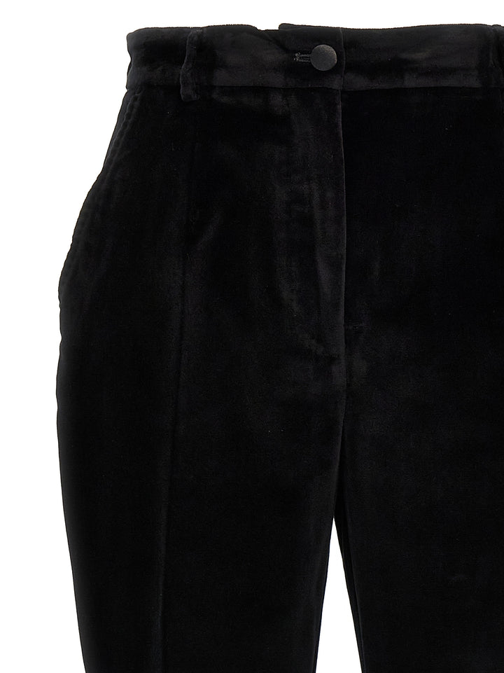 Dolce &amp; Gabbana Black Cotton Dress Pants