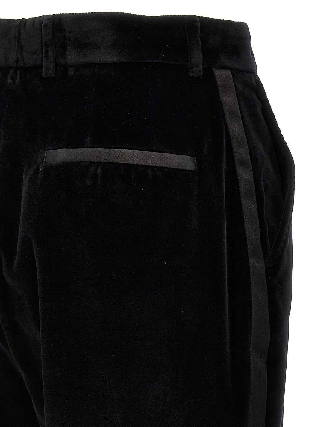 Dolce &amp; Gabbana Black Cotton Dress Pants