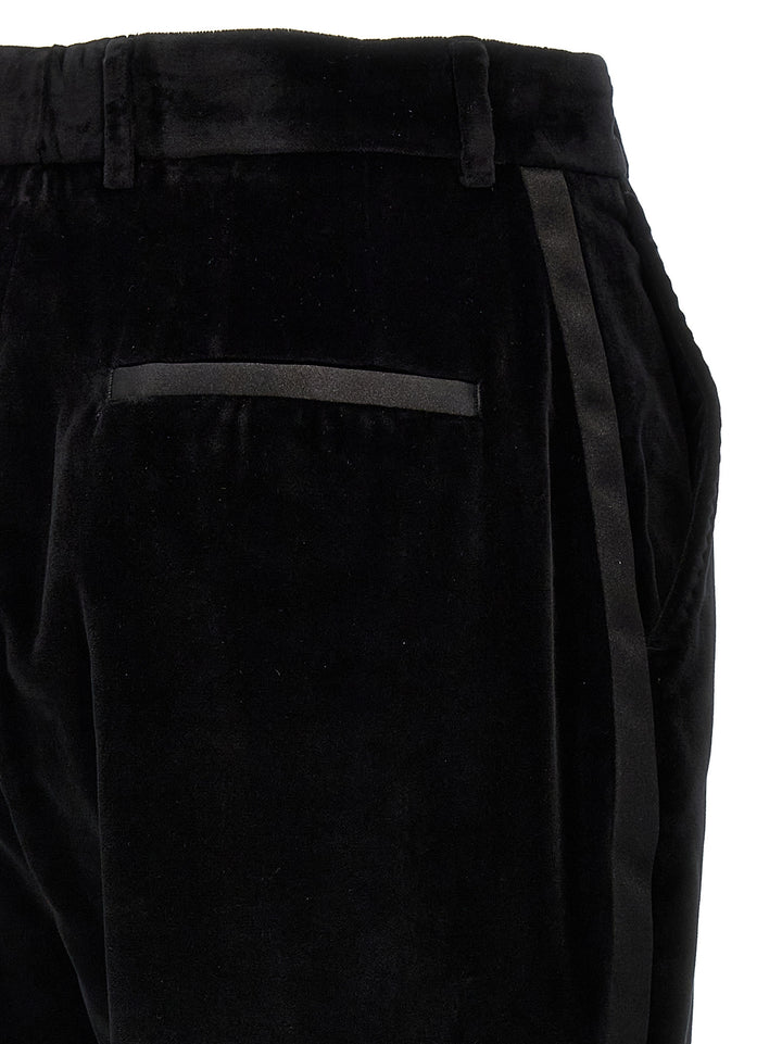 Dolce &amp; Gabbana Black Cotton Dress Pants