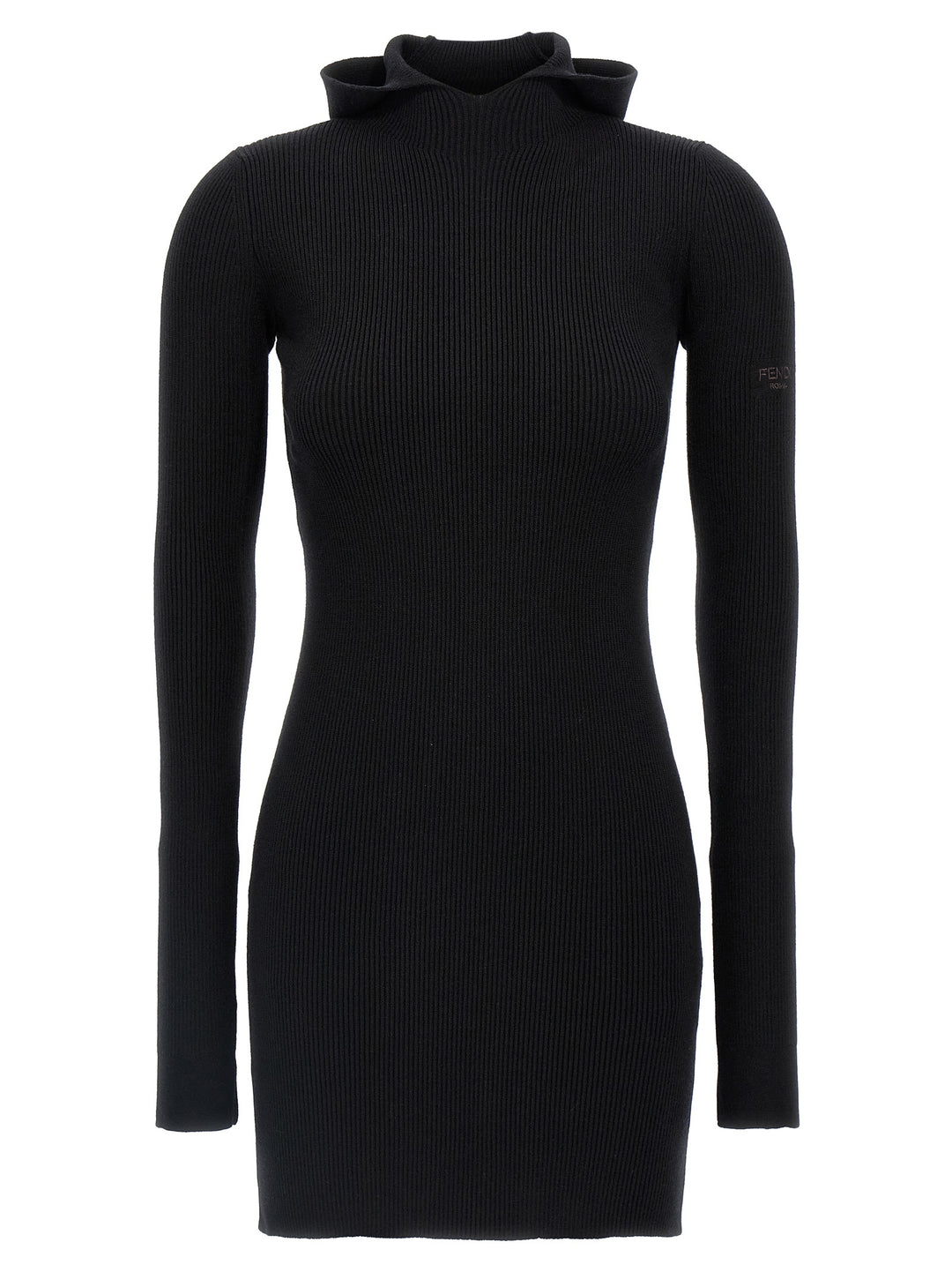 Fendi Black Wool Short Dress