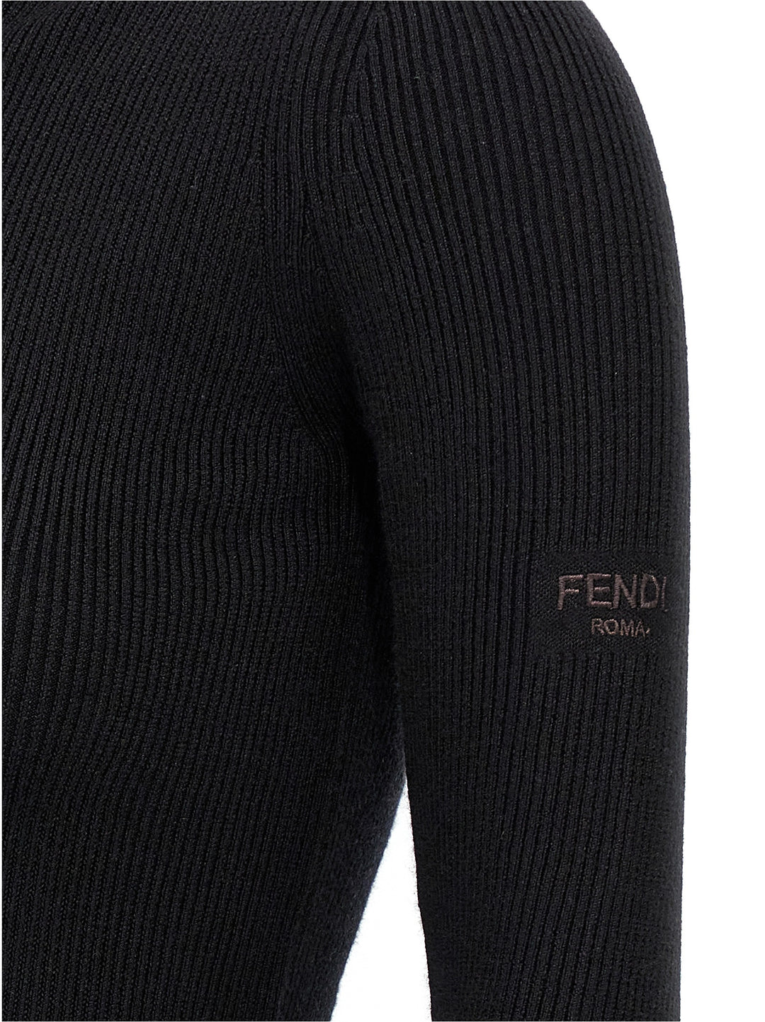 Fendi Black Wool Short Dress