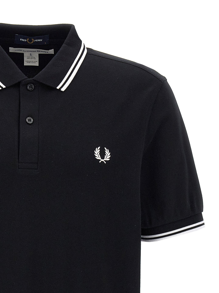 Comme Des Garçons Bicolor Cotton Polo Shirt