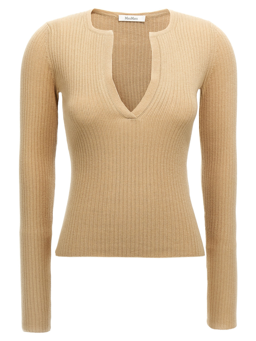 Max Mara Beige Silk Cardigan