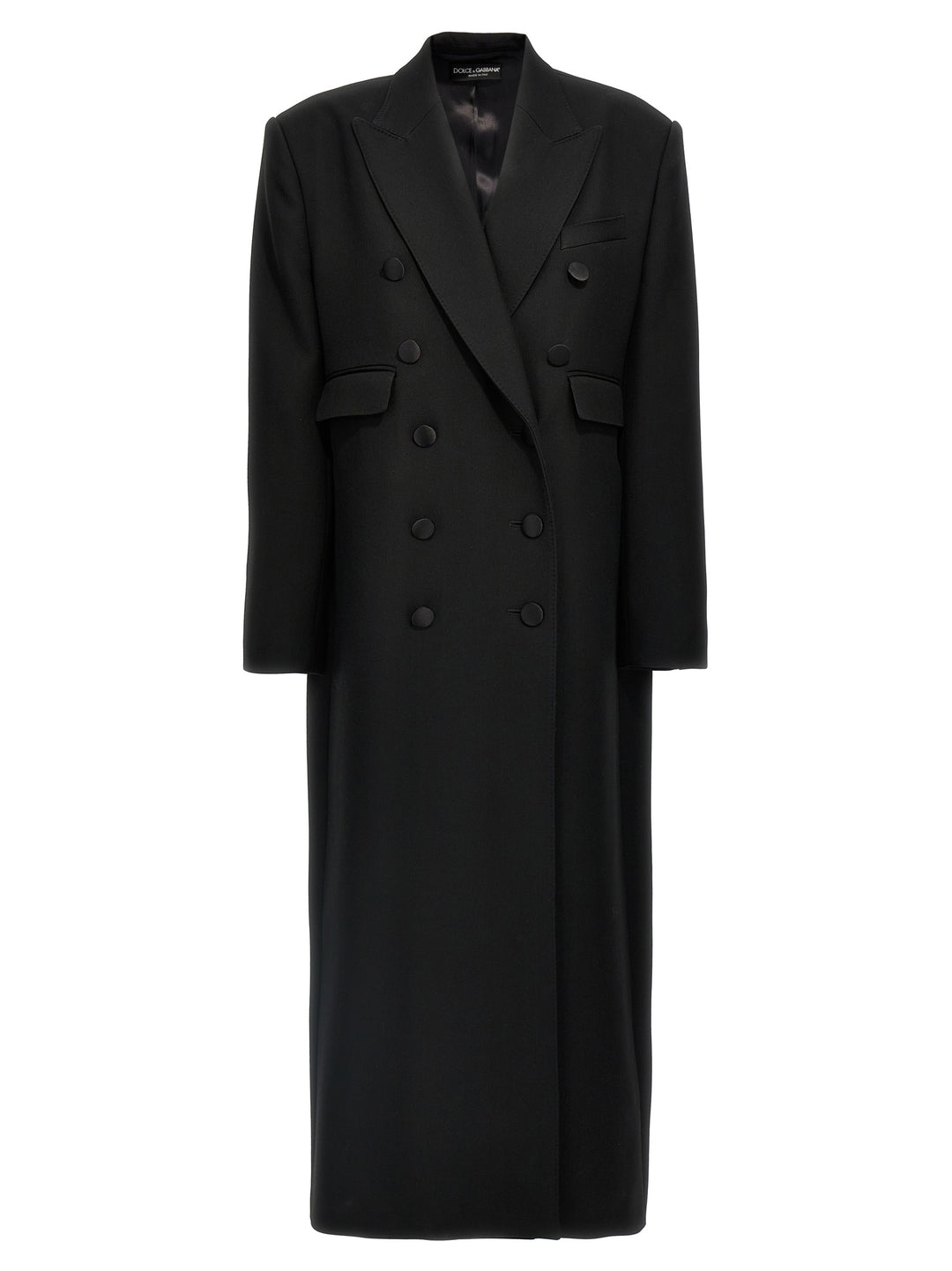 Dolce &amp; Gabbana Black Virgin Wool Coat