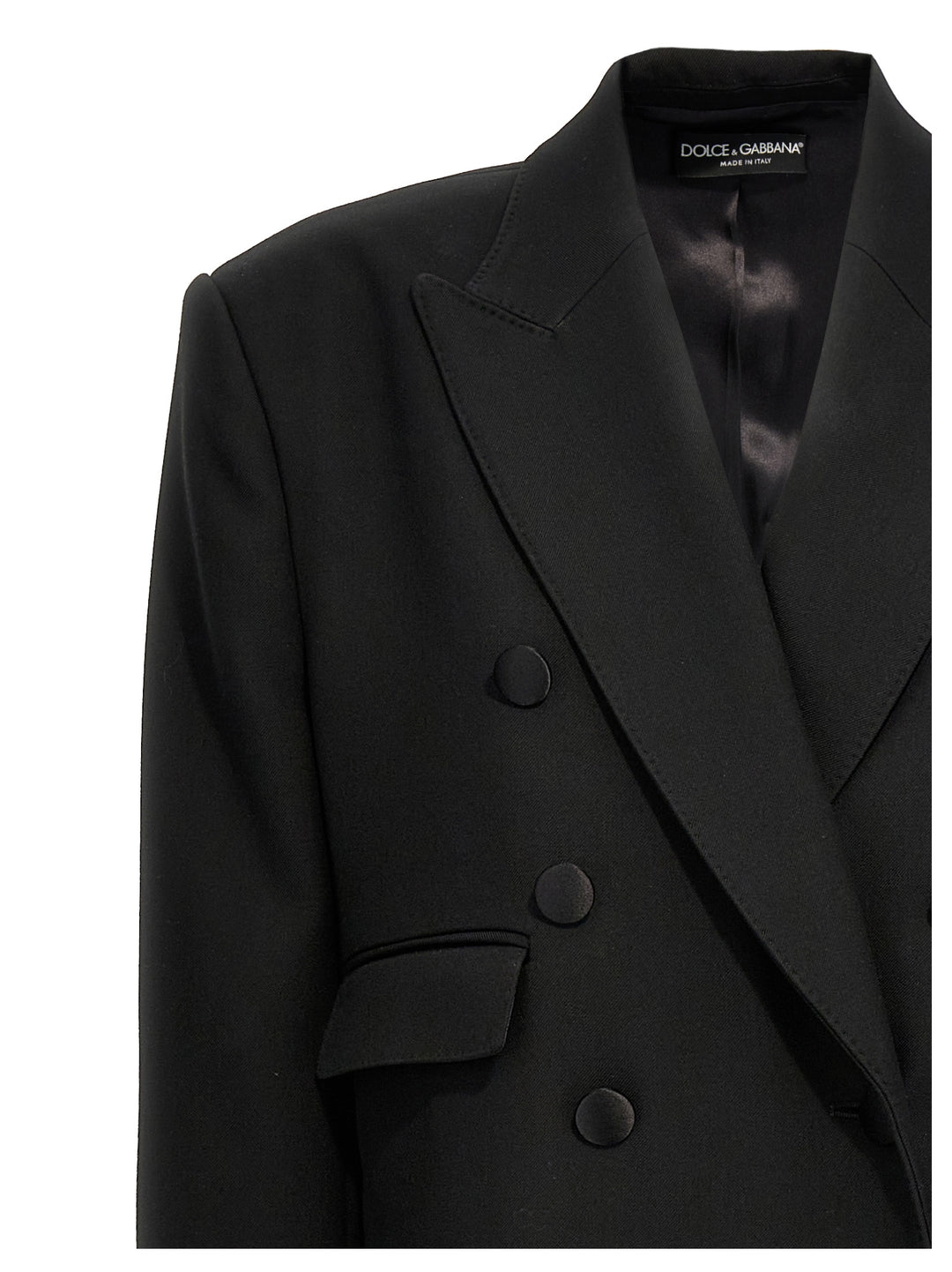 Dolce &amp; Gabbana Black Virgin Wool Coat