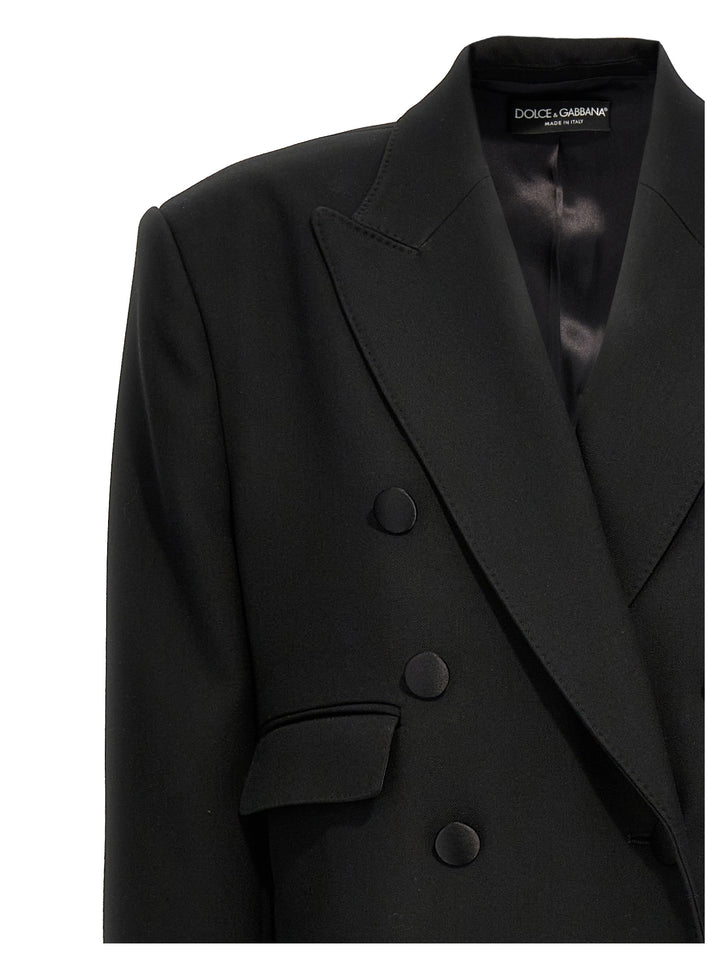 Dolce &amp; Gabbana Black Virgin Wool Coat