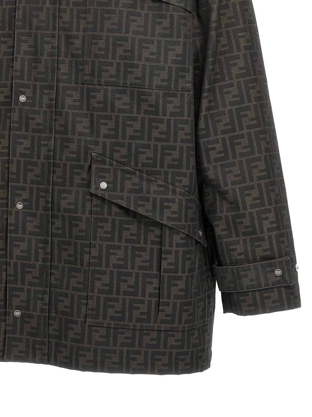 Fendi Brown Polyester Full-Length Jacket