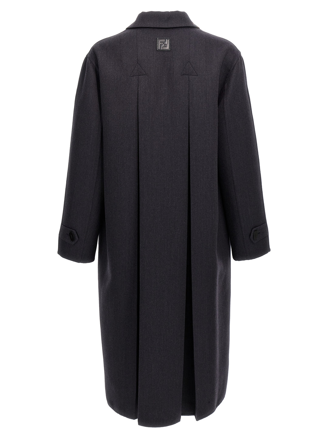 Fendi Blue Virgin Wool Coat