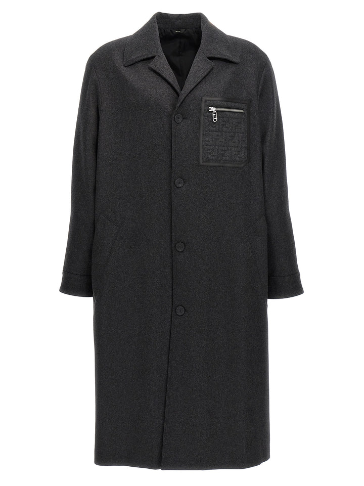 Fendi Gray Cashmere Coat