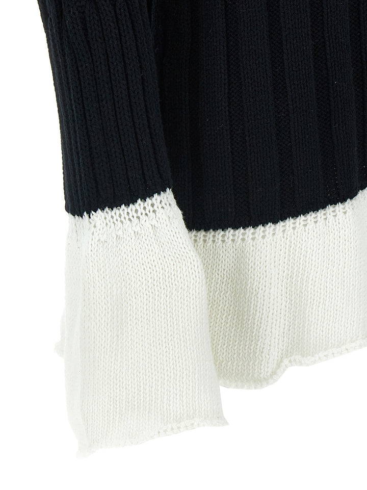 Issey Miyake Bicolor Cotton Cardigan