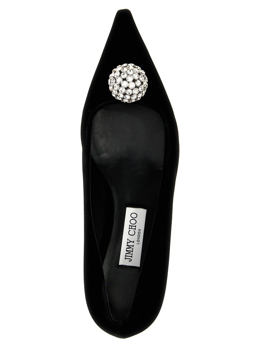 Jimmy Choo Black Textile Mid Heel Pumps