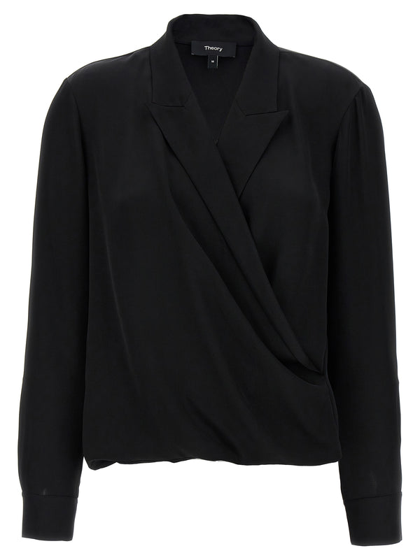 Theory - Black Silk Blouse