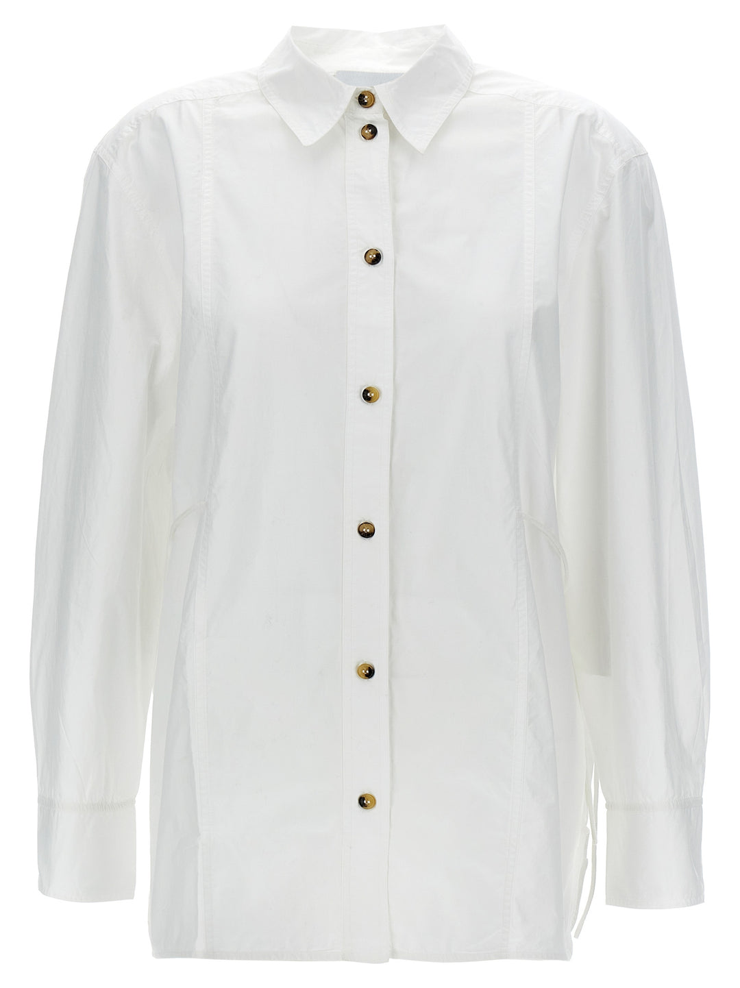 Ganni - White Cotton Blouse
