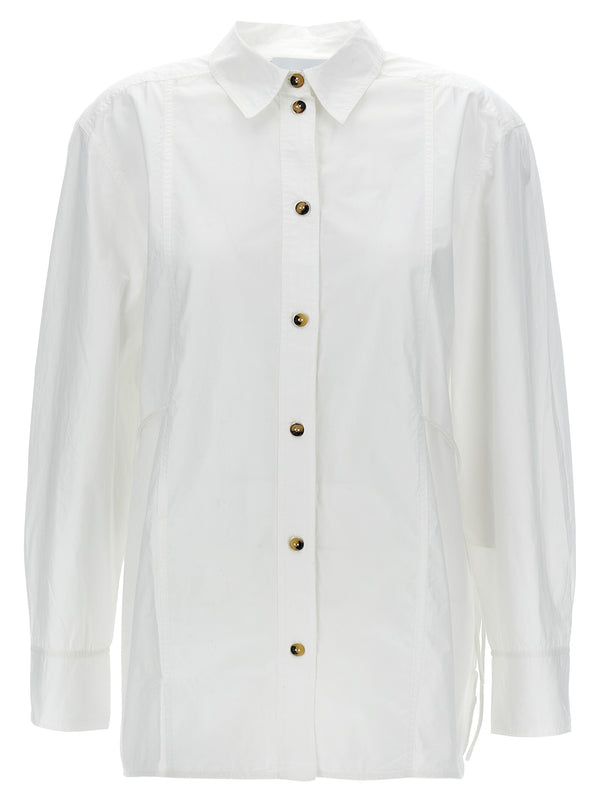 Ganni - White Cotton Blouse
