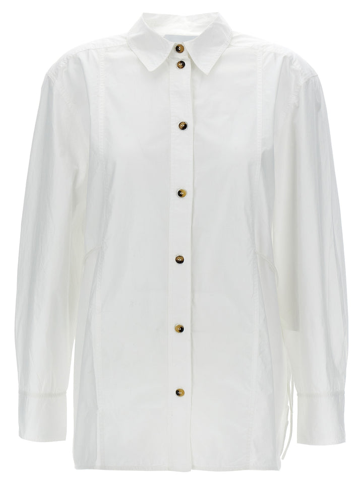 Ganni - White Cotton Blouse