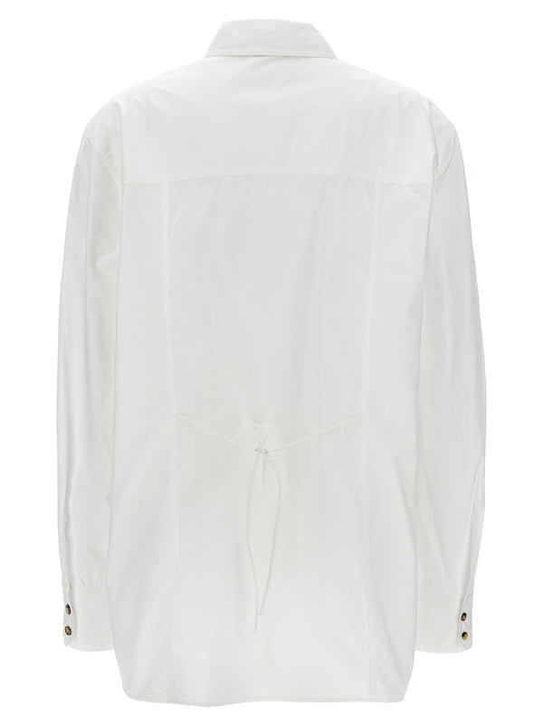 Ganni - White Cotton Blouse