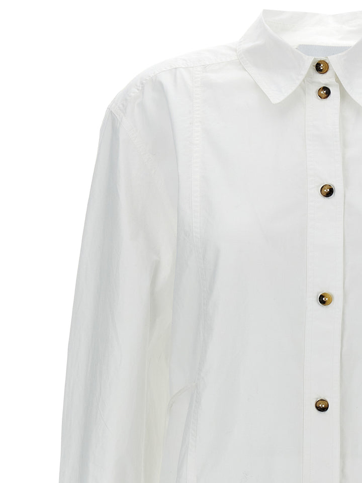 Ganni - White Cotton Blouse